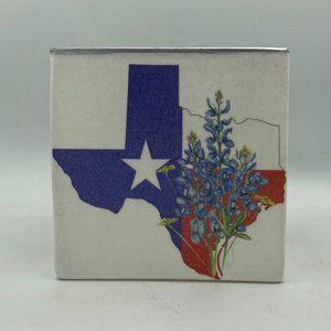 Texas State and Blue Bonnets on a 5” Square
